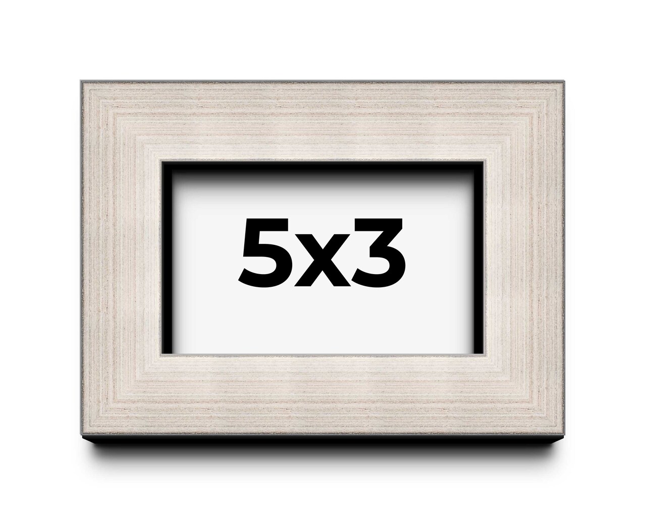 Photo Size Minimalist Shadow Box Silver Picture Frame - UV Acrylic, Backing, Hanging Hardware